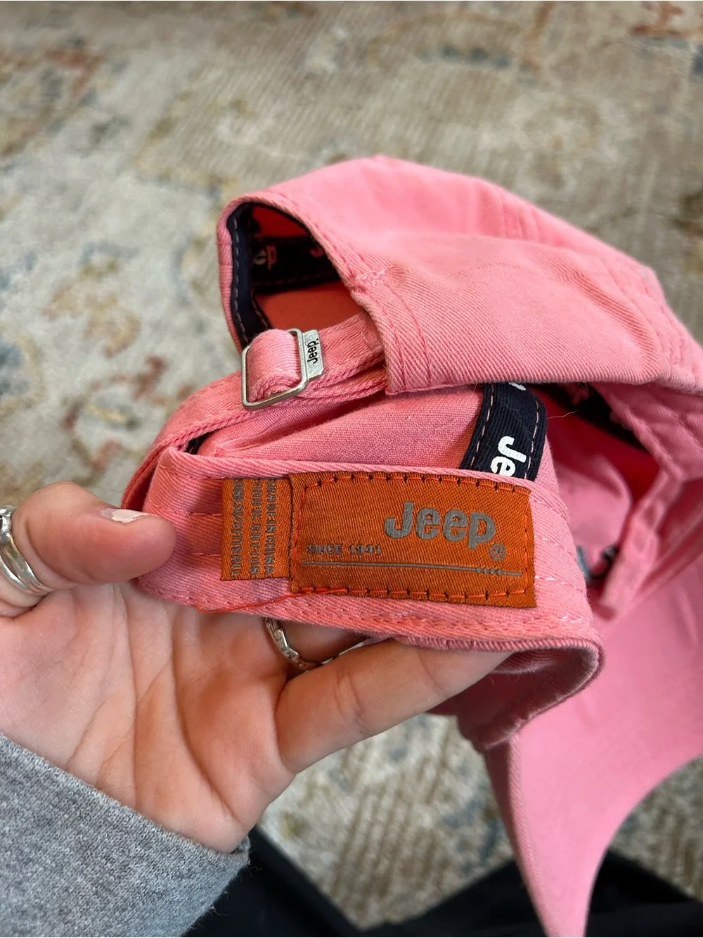 Jeep Pink Cap with Black Embroidered Logo